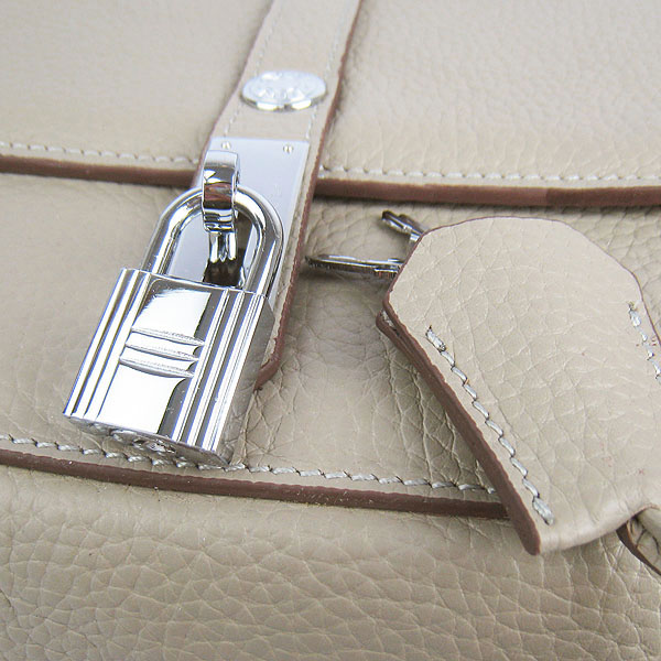 Replica Hermes Togo Leather Messenger Bag Grey 8079 - Click Image to Close